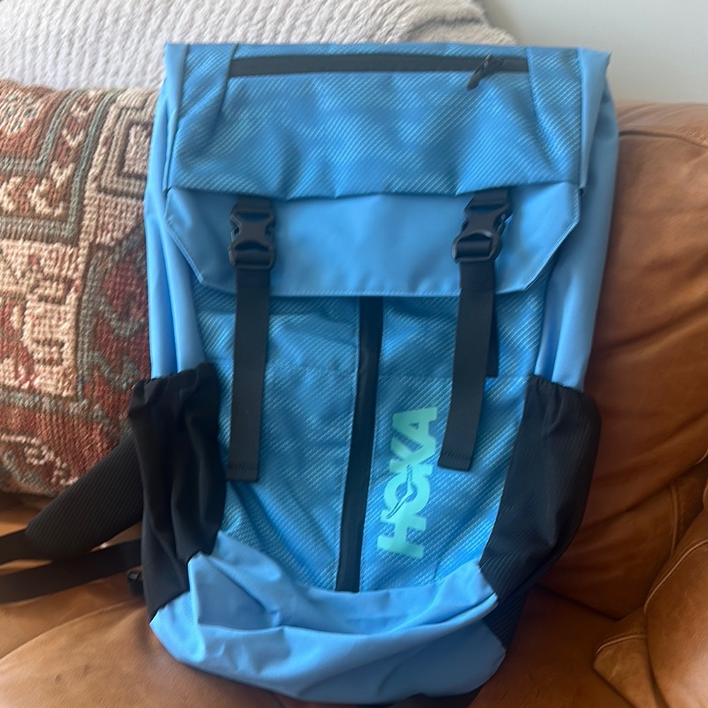 Hoka Blue and Black Backpack